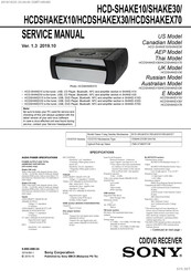 Sony HCD-SHAKE10 Service Manual