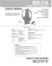 Sony MDR-IF5K Service Manual