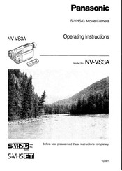 Panasonic NV-VS3A Operating Instructions Manual