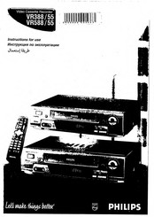 Philips VR388/55 Instructions For Use Manual