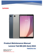 Lenovo Tab M8 4th Gen 2024 Product/Maintenance Manual