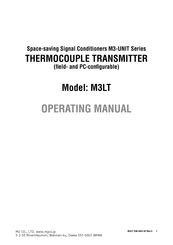 MG M3LT Operating Manual