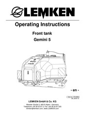 LEMKEN Gemini 5 Operating Instructions Manual