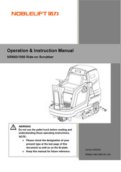 Noblelift NR860 Operation & Instruction Manual