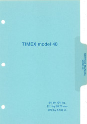 Timex 40 Quick Start Manual