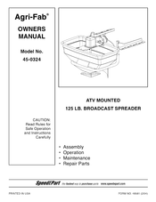 Agri-Fab 45-0324 Owner's Manual