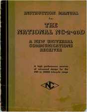 National NC-2-40D Instruction Manual