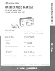 GE 4EX16A10 Maintenance Manual