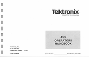 Tektronix 492 Operator's Handbook Manual