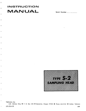 Tektronix S-2 Instruction Manual