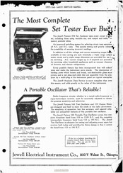 JEWELL Pattern 444 Service Manual