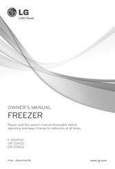 LG GR-204SQ Owner's Manual