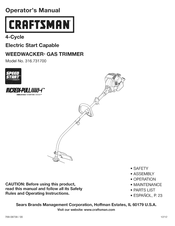 Craftsman WEEDWACKER 316.731700 Operator's Manual