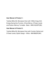 Toshiba MW2-AG23PF Instruction Manual