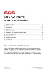 SCS 992X-1100 Instruction Manual
