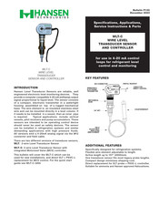 Hansen Technologies WLT-C Specifications, Applications, Service Instructions & Parts