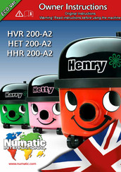 Numatic HVR 200-A2 Owner's Instructions Manual