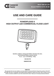 Commercial Electric POWERFLOOD X PWRFX110-PC-4K-BZ Use And Care Manual