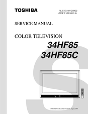 Toshiba 34HF85 Service Manual