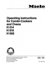 Miele H868 Operating Instructions Manual