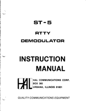 Hal Communications ST-5 Instruction Manual