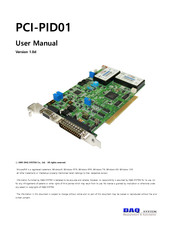 DAQ system PCI-PID01 User Manual