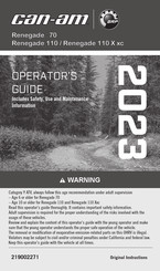 BRP Can-am Renegade 110 2023 Operator's Manual