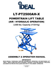 IDEAL LT-PT2500AH-X Assembly & Operation Manual