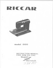 Riccar SUPER STRETCH 888 Instruction Manual