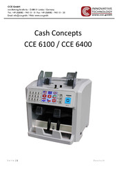 CASH CONCEPTS CCE 6100 Manual