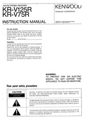 Kenwood KR-V125R Instruction Manual