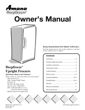 Amana Deepfreeze Owner's Manual