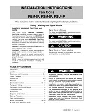 ICP FSU4P Series Installation Instructions Manual