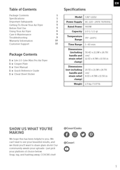 Cosori CAF-LI212 Manual
