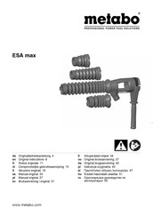 Metabo ESA max Original Instructions Manual