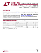 Linear Technology DC2191A Demo Manual