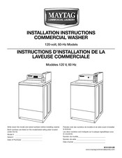 Maytag MAT14PDAWW1 Installation Instructions Manual