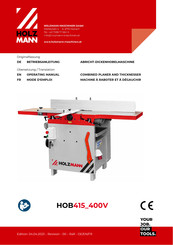 Holzmann HOB415 400V Operating Manual
