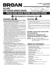 Broan QS136BC Instructions Manual