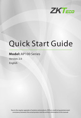 ZKTeco AP100 Series Quick Start Manual