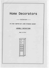 HAMPTON BAY Home Decorators Collection BF-21891 Assembly Instruction Manual