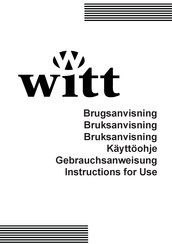 Witt WIF804FSR Instructions For Use Manual