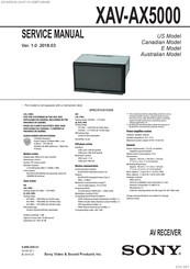 Sony XAV-AX5000 Service Manual