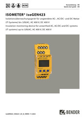 Bender B71036325 Quick Start Manual