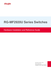 Ruijie RG-MF2920U4GT1MS Hardware  Installation And Reference Manual