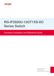 Ruijie RG-IF2920U-12GT1XS-DC Series Hardware  Installation And Reference Manual