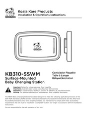 Koala Kare KB310-SSWM-MBLK Installation & Operation Instructions