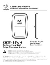 Koala Kare KB311-SSWM-MBLK Installation & Operation Instructions