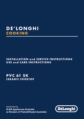 DeLonghi PVC 61 SK Installation And Service Instructions Manual