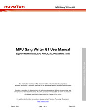 Nuvoton MPU Gang Writer G1 User Manual